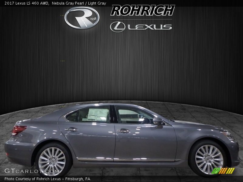 Nebula Gray Pearl / Light Gray 2017 Lexus LS 460 AWD