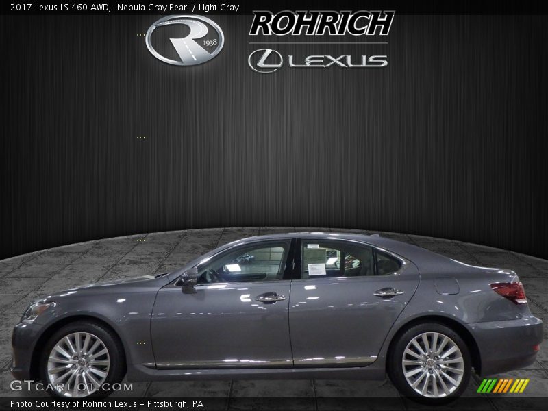 Nebula Gray Pearl / Light Gray 2017 Lexus LS 460 AWD