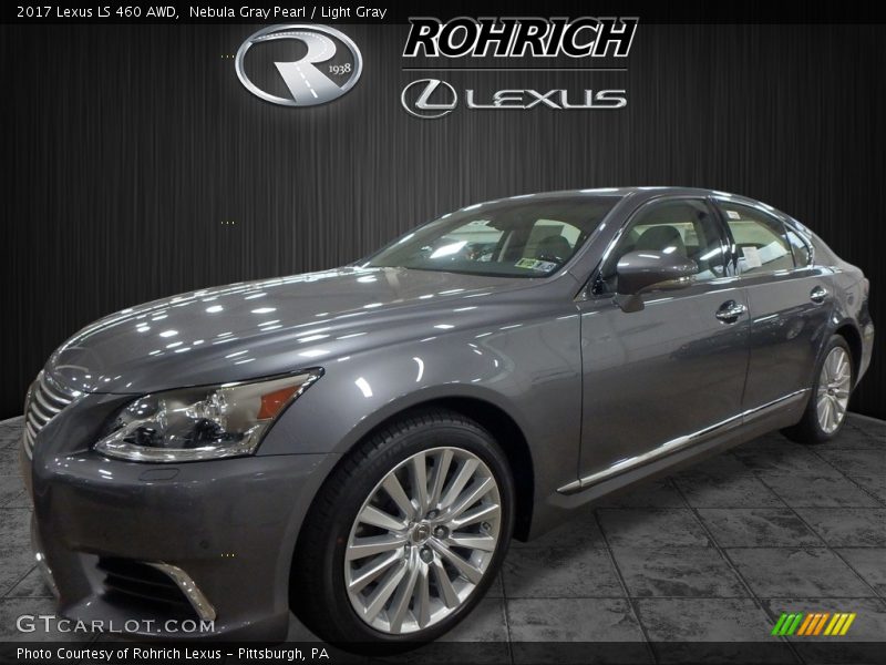 Nebula Gray Pearl / Light Gray 2017 Lexus LS 460 AWD