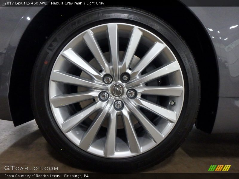 Nebula Gray Pearl / Light Gray 2017 Lexus LS 460 AWD