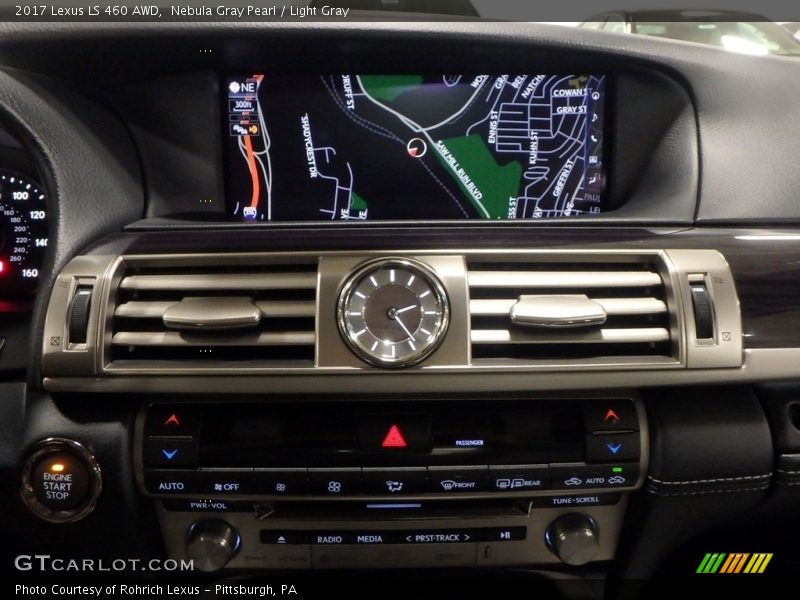 Nebula Gray Pearl / Light Gray 2017 Lexus LS 460 AWD