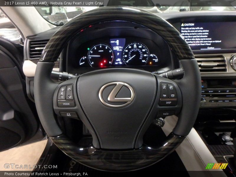 Nebula Gray Pearl / Light Gray 2017 Lexus LS 460 AWD