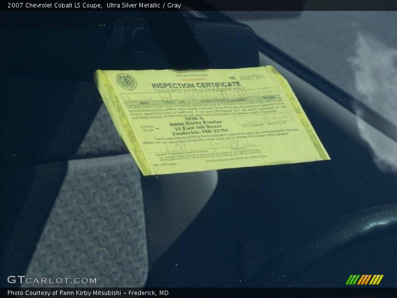 Ultra Silver Metallic / Gray 2007 Chevrolet Cobalt LS Coupe