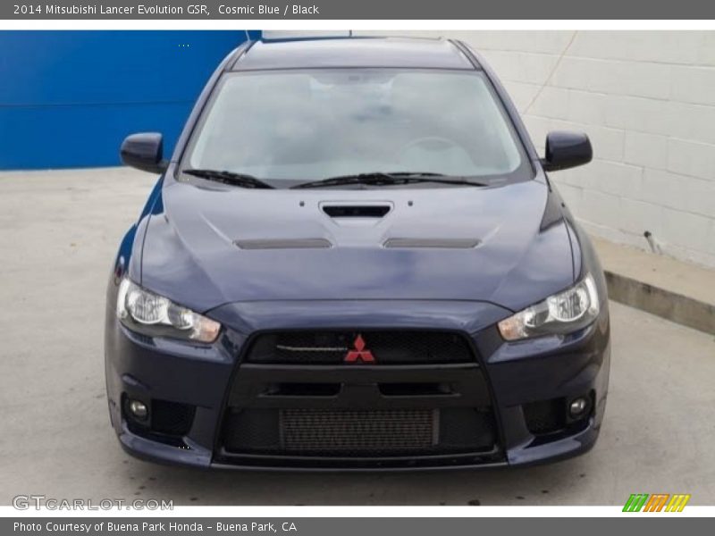 Cosmic Blue / Black 2014 Mitsubishi Lancer Evolution GSR