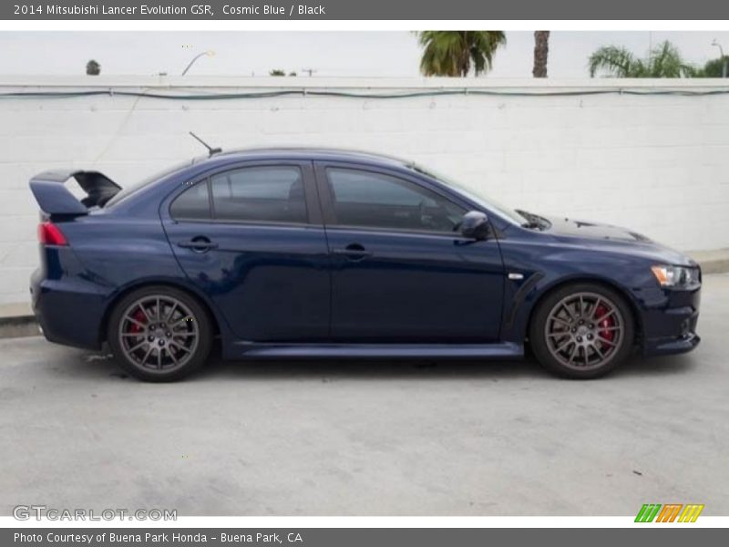 Cosmic Blue / Black 2014 Mitsubishi Lancer Evolution GSR
