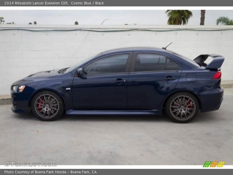 Cosmic Blue / Black 2014 Mitsubishi Lancer Evolution GSR