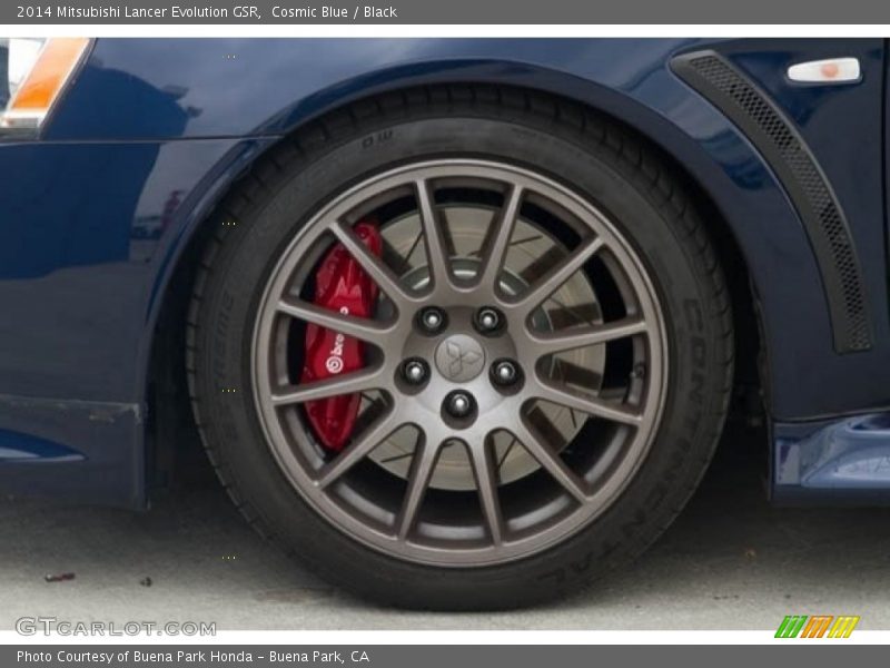Cosmic Blue / Black 2014 Mitsubishi Lancer Evolution GSR
