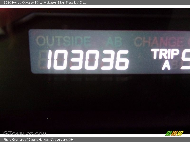 Alabaster Silver Metallic / Gray 2010 Honda Odyssey EX-L