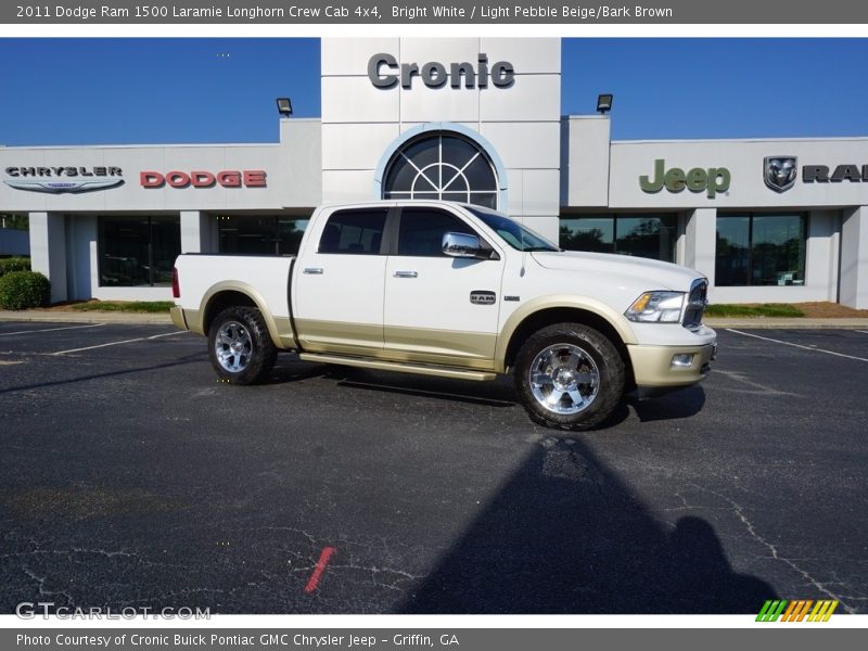 Bright White / Light Pebble Beige/Bark Brown 2011 Dodge Ram 1500 Laramie Longhorn Crew Cab 4x4