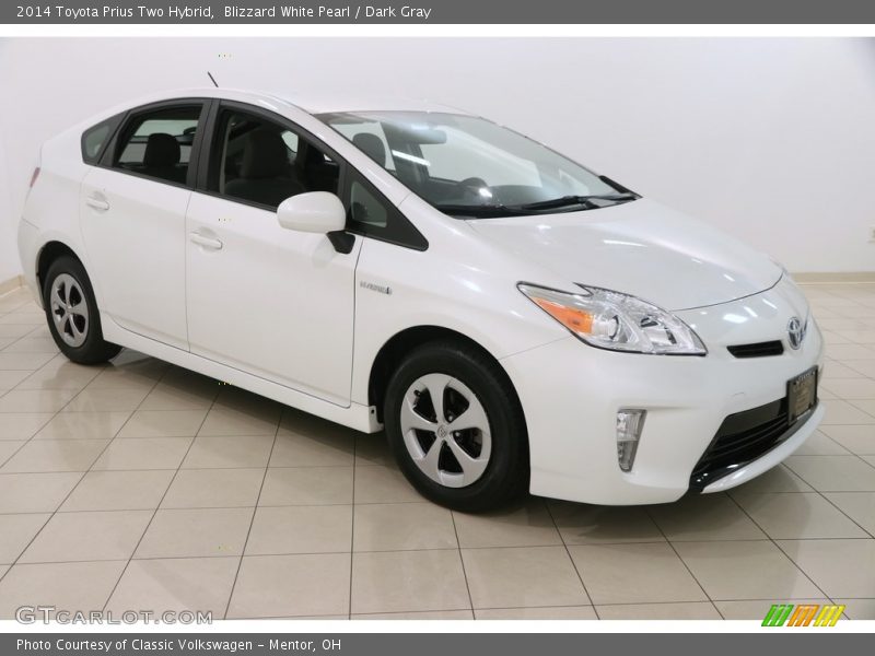 Blizzard White Pearl / Dark Gray 2014 Toyota Prius Two Hybrid