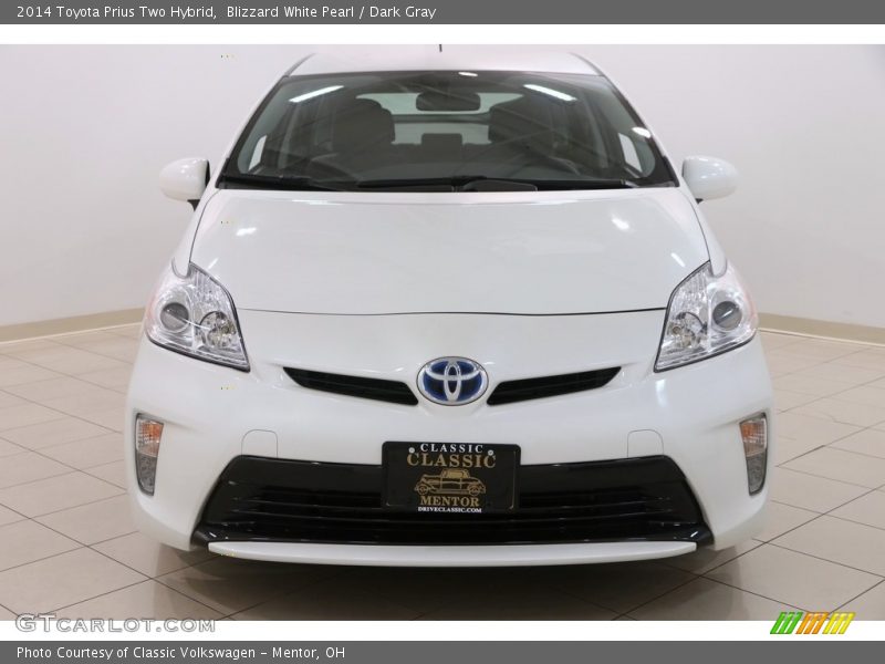 Blizzard White Pearl / Dark Gray 2014 Toyota Prius Two Hybrid