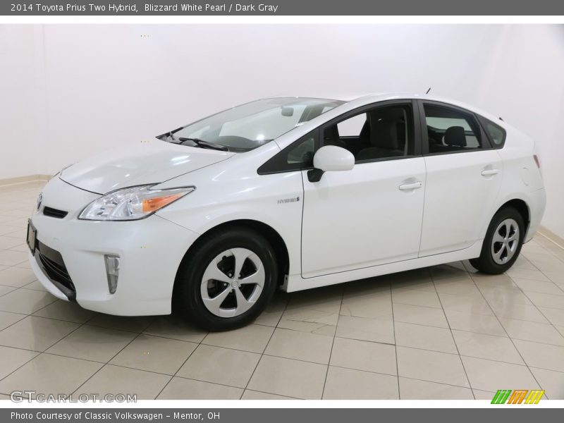 Blizzard White Pearl / Dark Gray 2014 Toyota Prius Two Hybrid