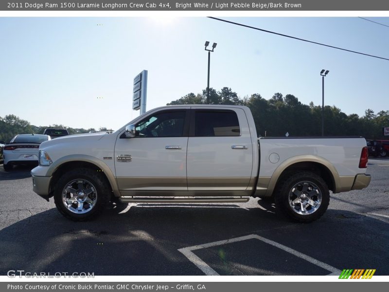 Bright White / Light Pebble Beige/Bark Brown 2011 Dodge Ram 1500 Laramie Longhorn Crew Cab 4x4
