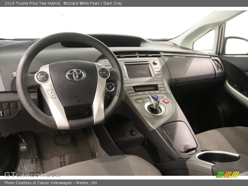 Blizzard White Pearl / Dark Gray 2014 Toyota Prius Two Hybrid