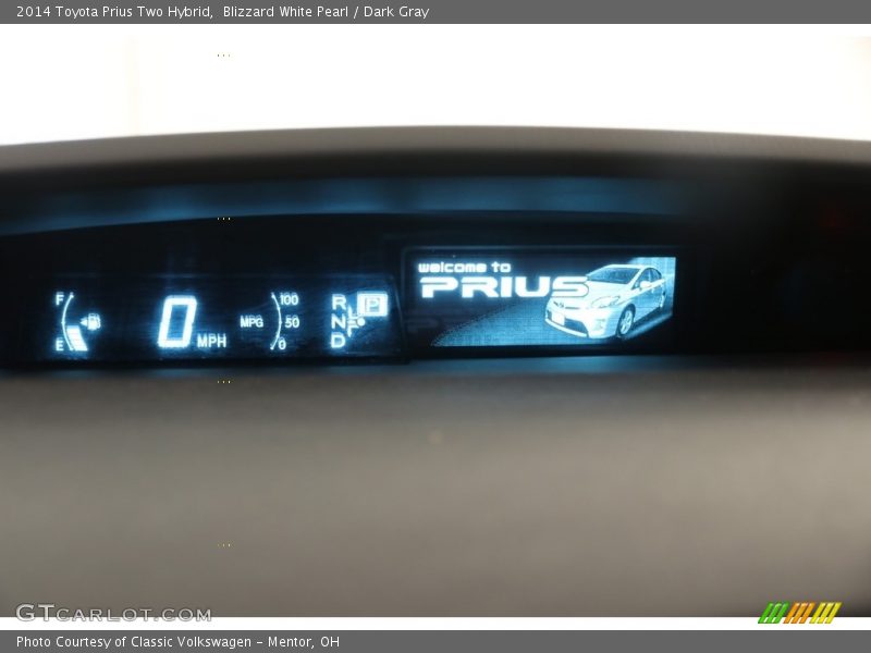 Blizzard White Pearl / Dark Gray 2014 Toyota Prius Two Hybrid