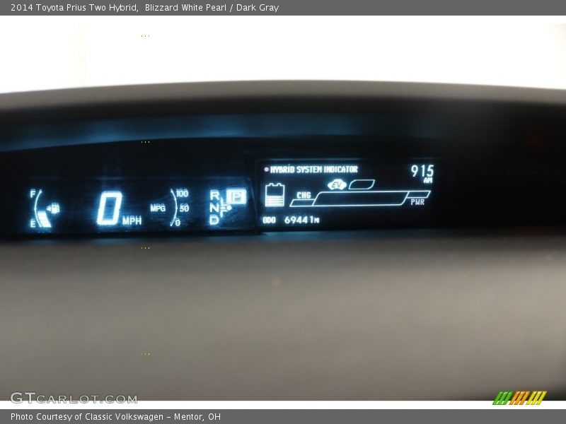 Blizzard White Pearl / Dark Gray 2014 Toyota Prius Two Hybrid