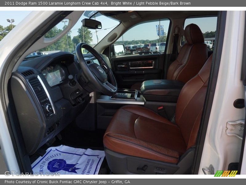Bright White / Light Pebble Beige/Bark Brown 2011 Dodge Ram 1500 Laramie Longhorn Crew Cab 4x4