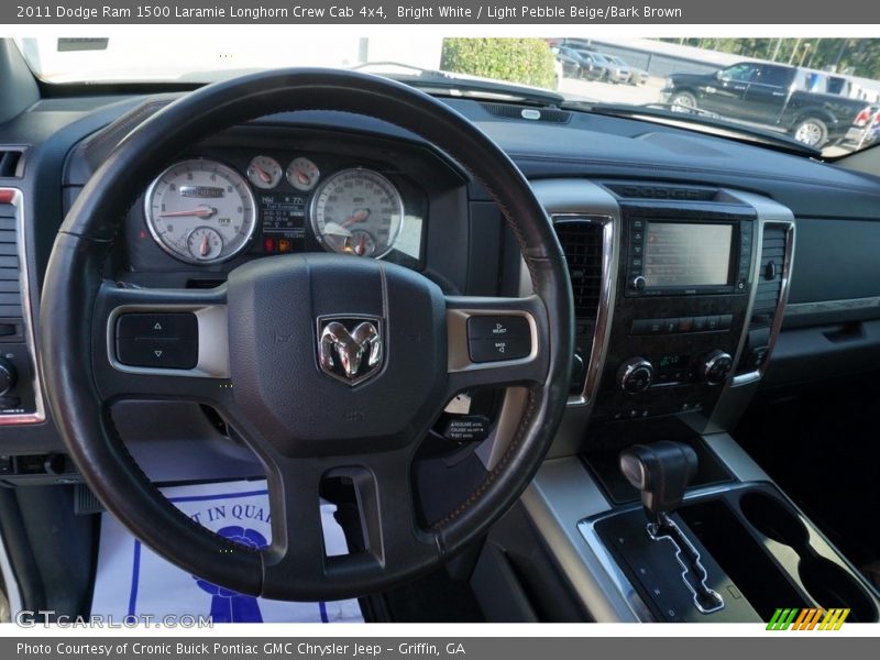 Bright White / Light Pebble Beige/Bark Brown 2011 Dodge Ram 1500 Laramie Longhorn Crew Cab 4x4