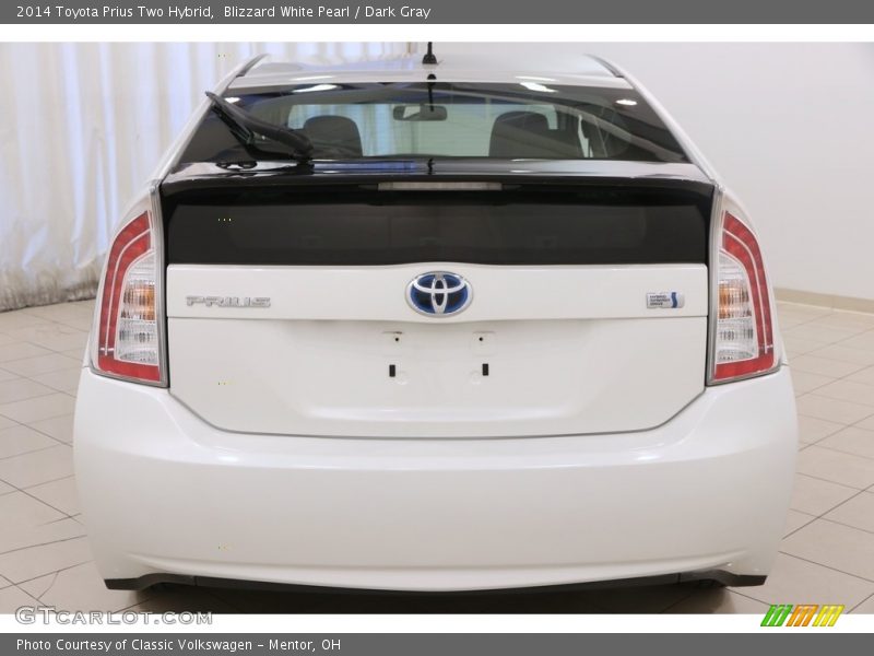 Blizzard White Pearl / Dark Gray 2014 Toyota Prius Two Hybrid