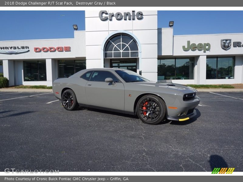 Destroyer Gray / Black 2018 Dodge Challenger R/T Scat Pack