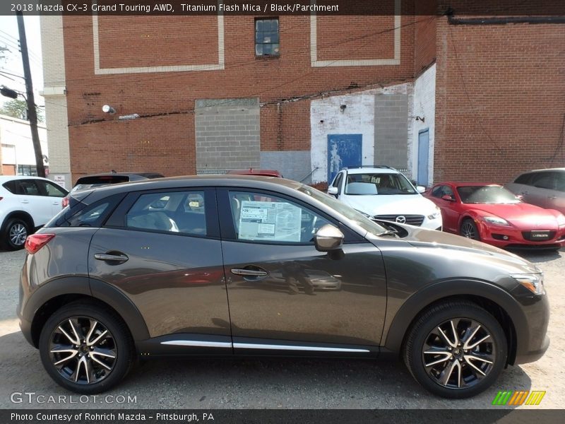 Titanium Flash Mica / Black/Parchment 2018 Mazda CX-3 Grand Touring AWD