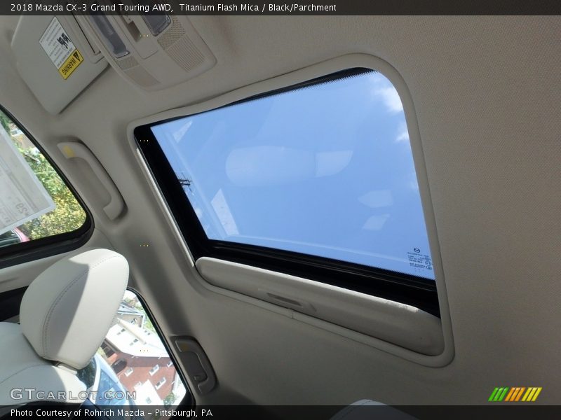 Titanium Flash Mica / Black/Parchment 2018 Mazda CX-3 Grand Touring AWD