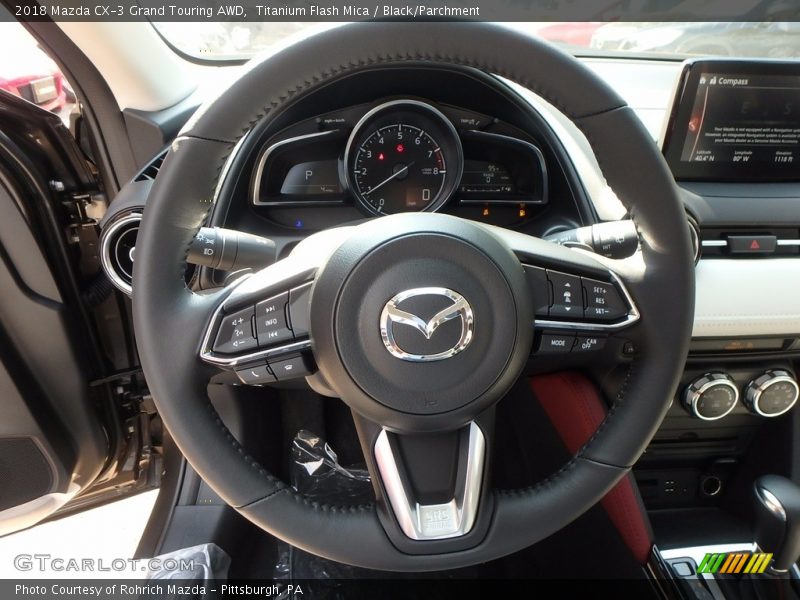 Titanium Flash Mica / Black/Parchment 2018 Mazda CX-3 Grand Touring AWD