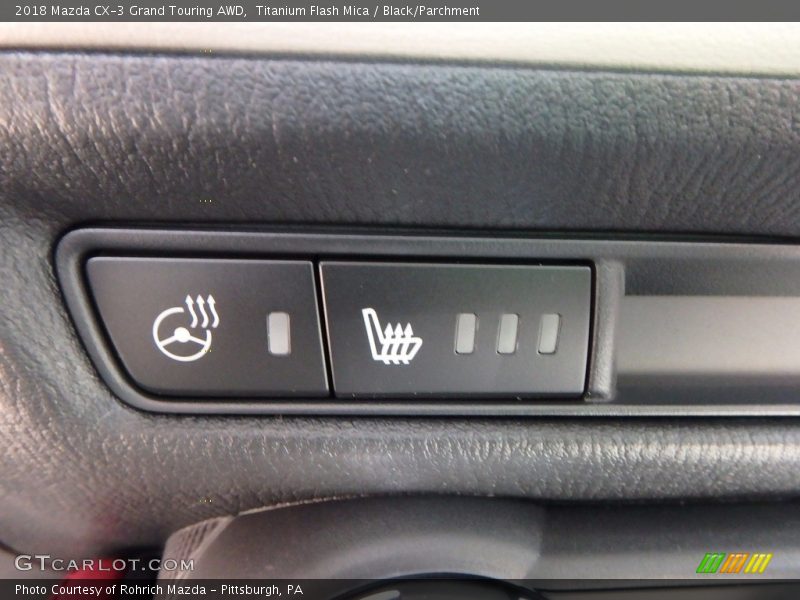 Titanium Flash Mica / Black/Parchment 2018 Mazda CX-3 Grand Touring AWD
