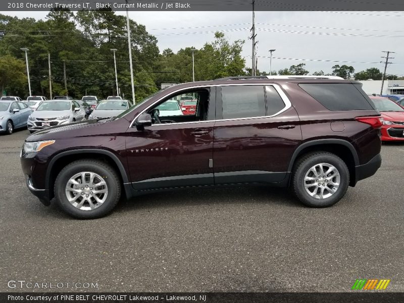 Black Currant Metallic / Jet Black 2018 Chevrolet Traverse LT