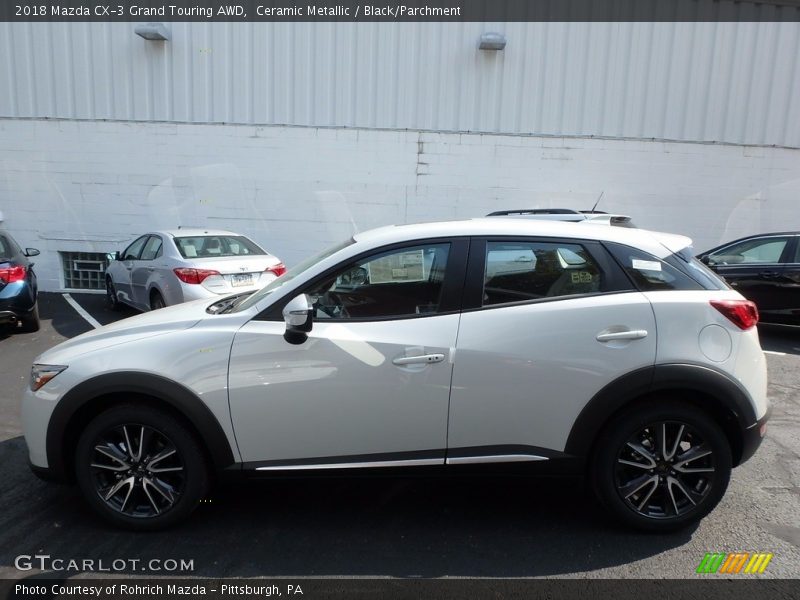 Ceramic Metallic / Black/Parchment 2018 Mazda CX-3 Grand Touring AWD