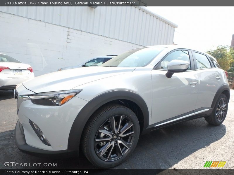 Ceramic Metallic / Black/Parchment 2018 Mazda CX-3 Grand Touring AWD