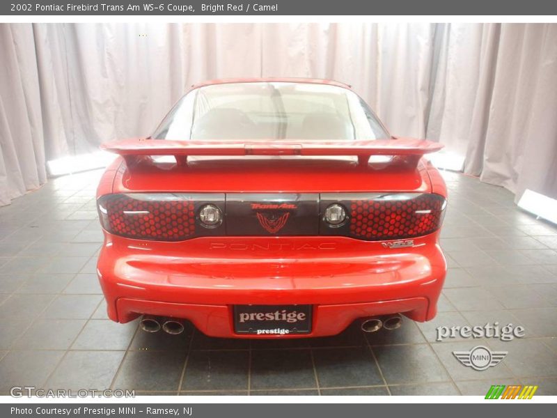 Bright Red / Camel 2002 Pontiac Firebird Trans Am WS-6 Coupe
