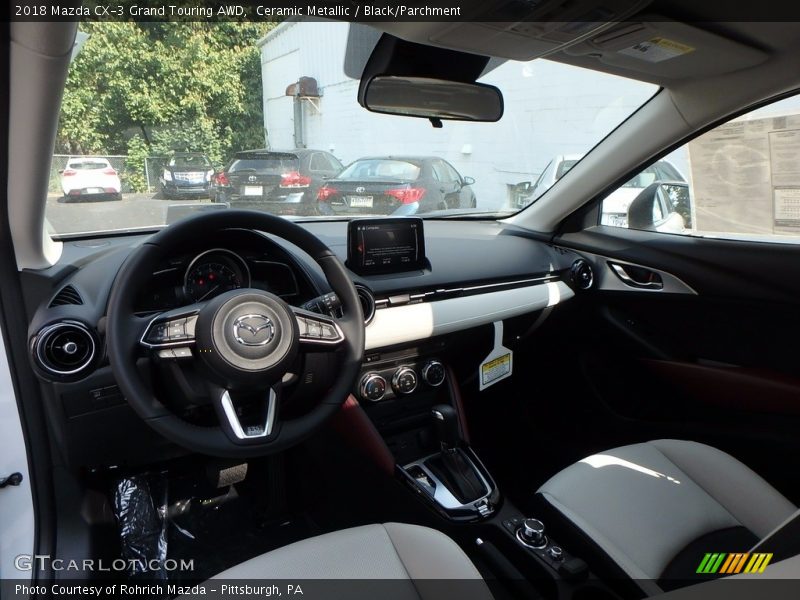 Ceramic Metallic / Black/Parchment 2018 Mazda CX-3 Grand Touring AWD