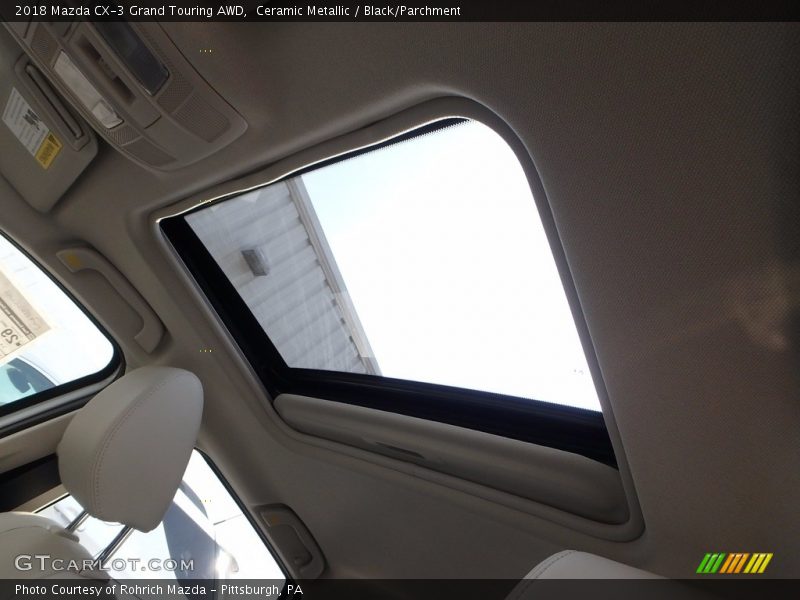 Ceramic Metallic / Black/Parchment 2018 Mazda CX-3 Grand Touring AWD