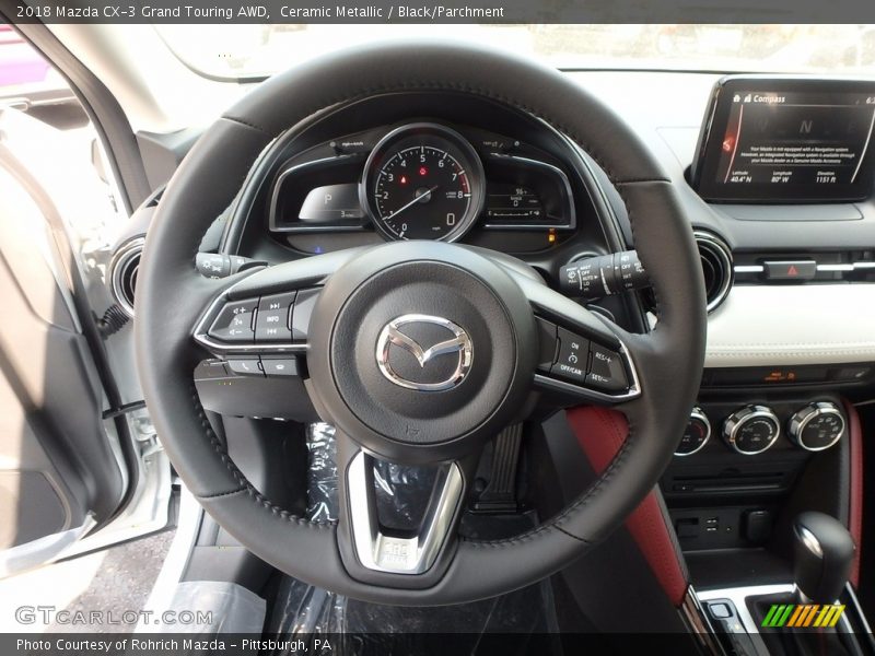 Ceramic Metallic / Black/Parchment 2018 Mazda CX-3 Grand Touring AWD