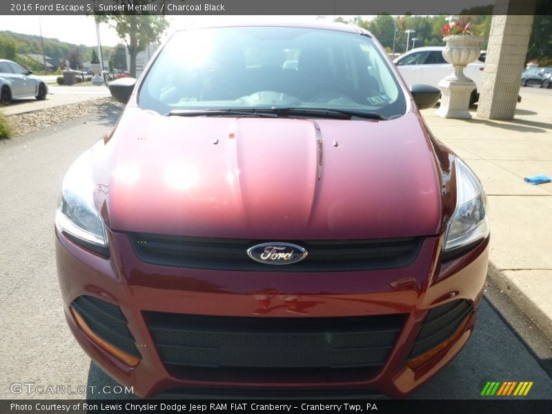 Sunset Metallic / Charcoal Black 2016 Ford Escape S