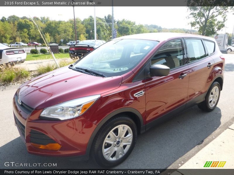 Sunset Metallic / Charcoal Black 2016 Ford Escape S