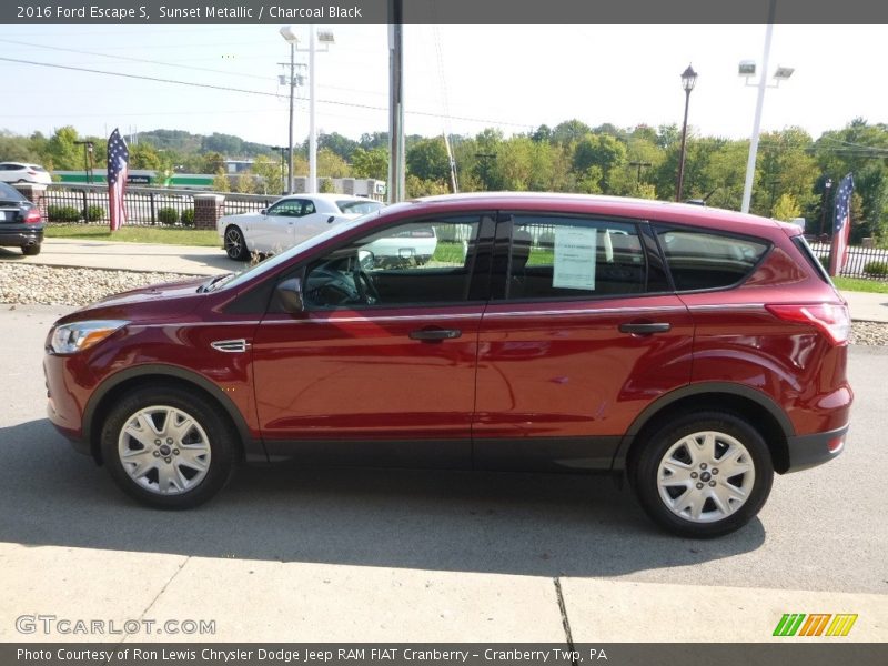 Sunset Metallic / Charcoal Black 2016 Ford Escape S
