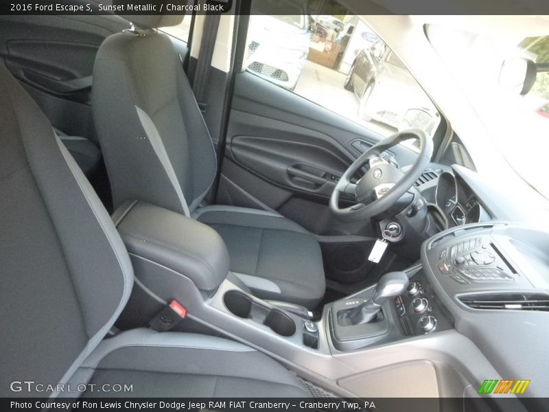 Sunset Metallic / Charcoal Black 2016 Ford Escape S