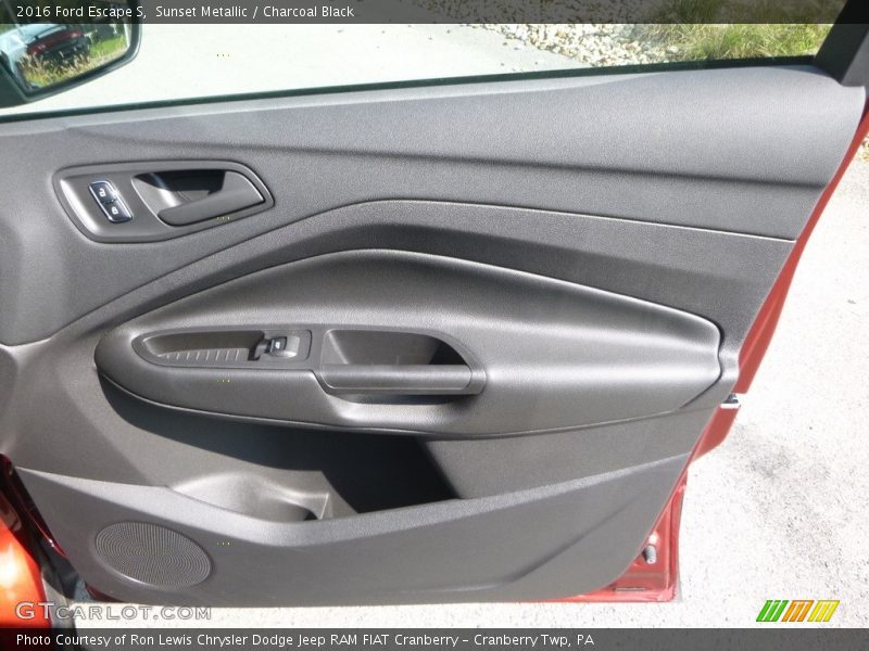 Sunset Metallic / Charcoal Black 2016 Ford Escape S