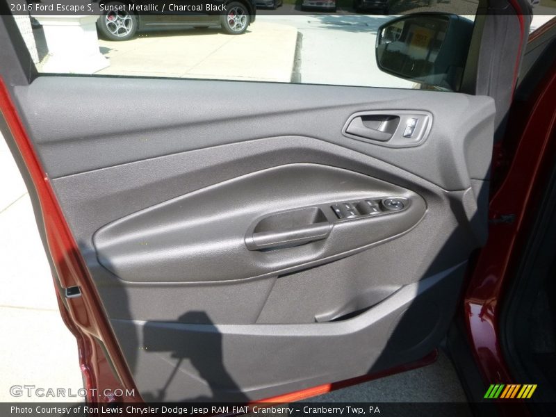 Sunset Metallic / Charcoal Black 2016 Ford Escape S