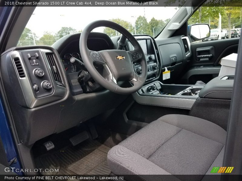 Deep Ocean Blue Metallic / Jet Black 2018 Chevrolet Silverado 1500 LT Crew Cab 4x4