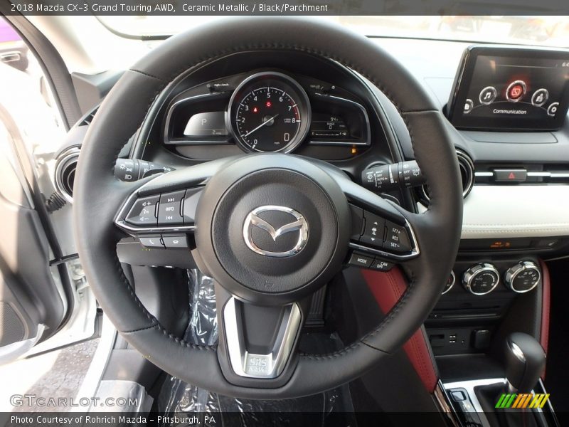 Ceramic Metallic / Black/Parchment 2018 Mazda CX-3 Grand Touring AWD