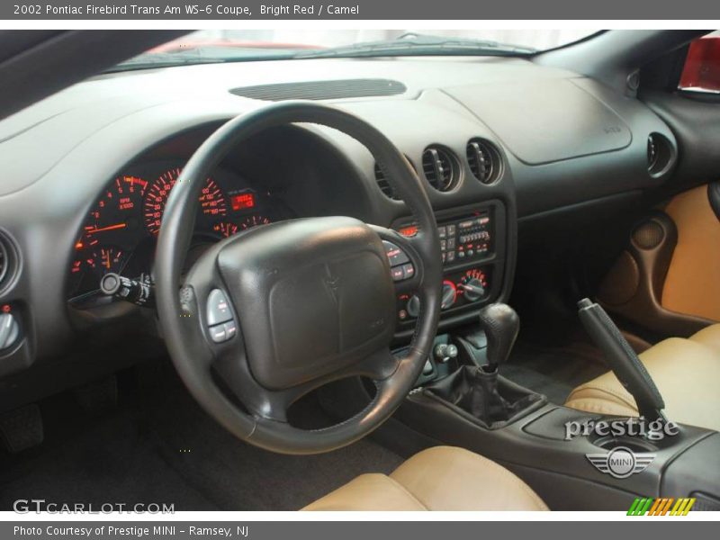Bright Red / Camel 2002 Pontiac Firebird Trans Am WS-6 Coupe