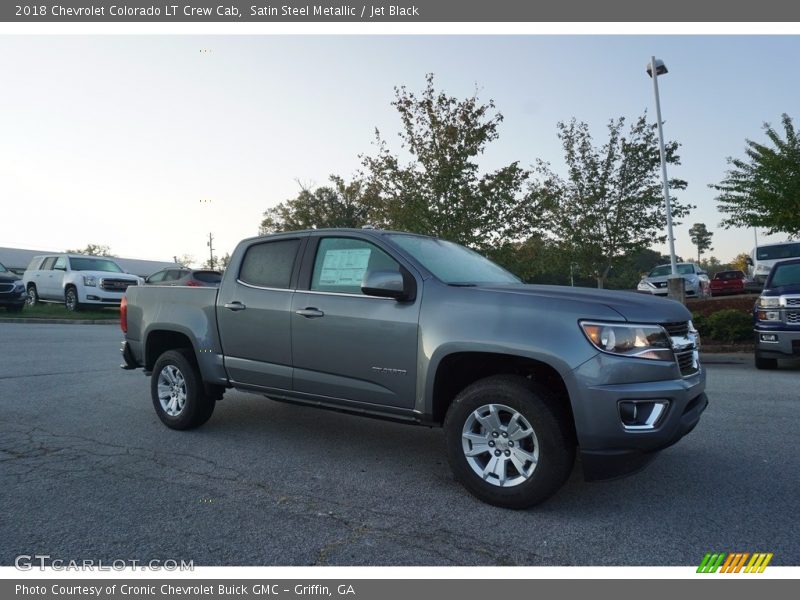 Satin Steel Metallic / Jet Black 2018 Chevrolet Colorado LT Crew Cab