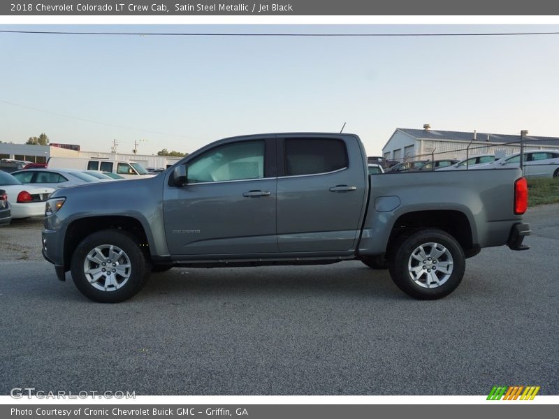 Satin Steel Metallic / Jet Black 2018 Chevrolet Colorado LT Crew Cab
