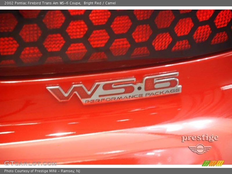 Bright Red / Camel 2002 Pontiac Firebird Trans Am WS-6 Coupe
