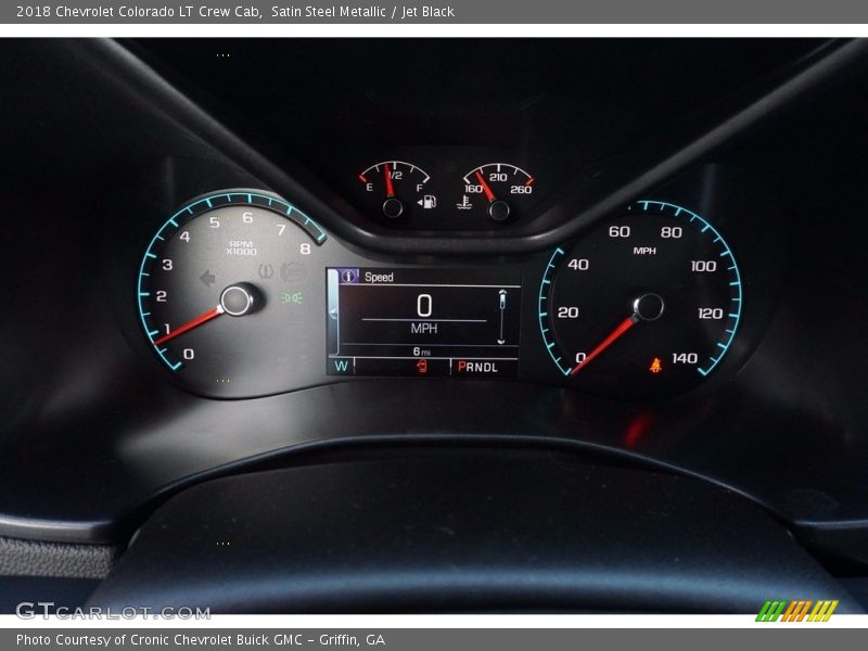 Satin Steel Metallic / Jet Black 2018 Chevrolet Colorado LT Crew Cab