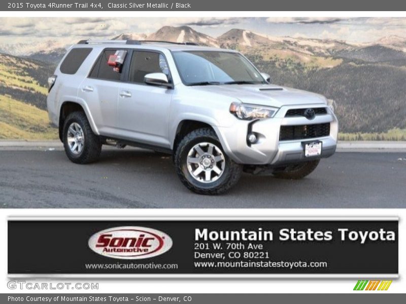 Classic Silver Metallic / Black 2015 Toyota 4Runner Trail 4x4