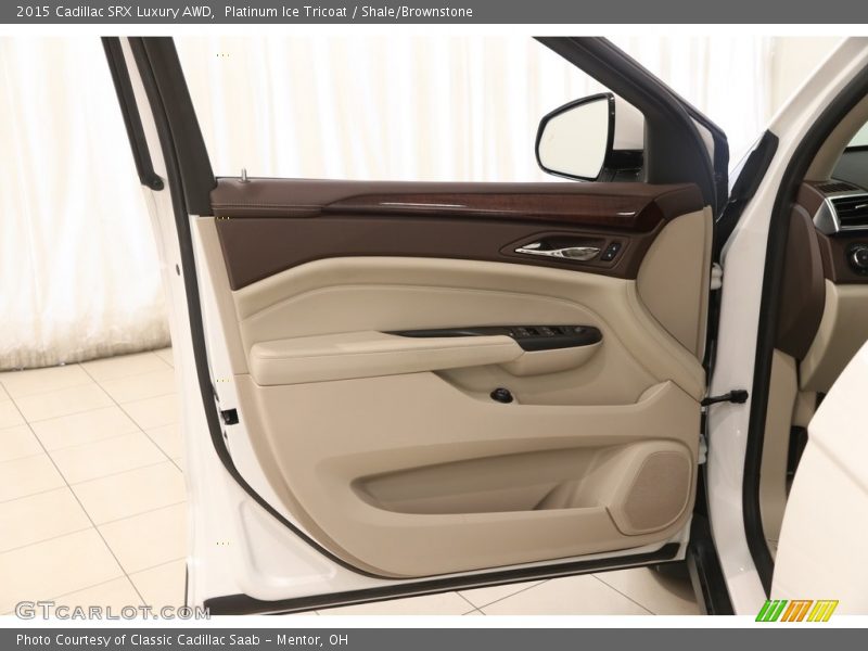 Platinum Ice Tricoat / Shale/Brownstone 2015 Cadillac SRX Luxury AWD